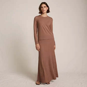 Women's Silk Touch Pleated Skirt